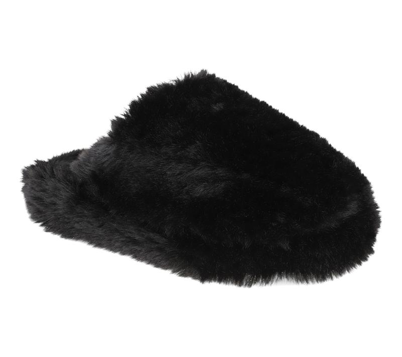 MIA Faux Fur Mule Slippers - Sled