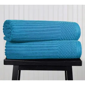 Superior Cotton Absorbent 2-Piece Textured BathSheet Set