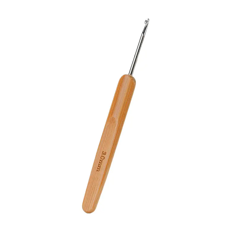 [NOT FOR SALE] Locs Extension Crochet Hook Stainless Bamboo Handle for Dreadlock Extension