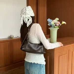 2026 New Arrival: Women's Premium Soft Leather Shoulder & Underarm Bag — Simple, Versatile, and Commute-Friendly "Dumpling" Crossbody Bag