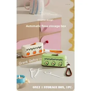 On-the-Go Pop-Up Floss Box, Compact Oral Care Kit for Purse, Car & Travel with Refillable Floss