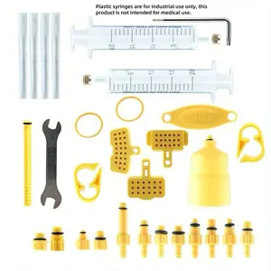 32pcs Hydraulic Brake Oil Tool Kit, Simple Bicycle Oil Filling and Replacement Funnel, Exhaust Connector, Easy-To-Use Bike Maintenance Tools