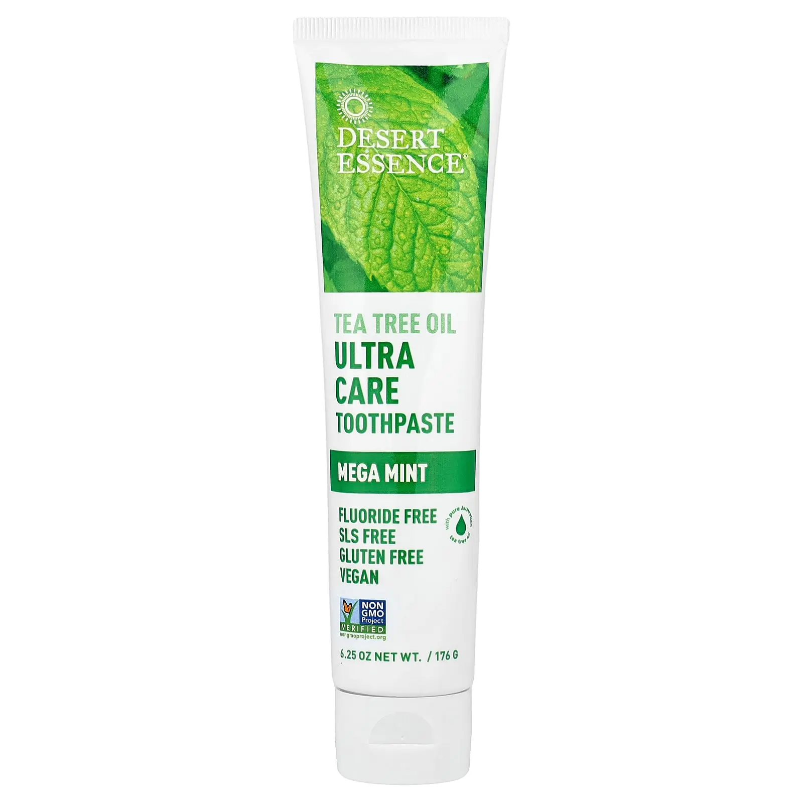 Desert Essence Tea Tree Oil Ultra Care Toothpaste, Mega Mint, 6.25 oz (176 g)