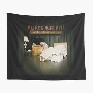 Tapestry  Pierce the Veil "This Is for Dramatically Styled" Wall Tapestry, Soft Velvet Fabric, Polyester Material, Easy to Hang, Versatile Home Decor Bedroom,