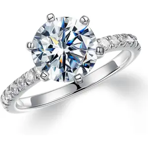 2CT Moissanite Rings for Women, Brilliant S925 Sterling Silver 6 Claw princess cut ring jasmine engagement ring for me Wedding Band halo ring Weddingrings