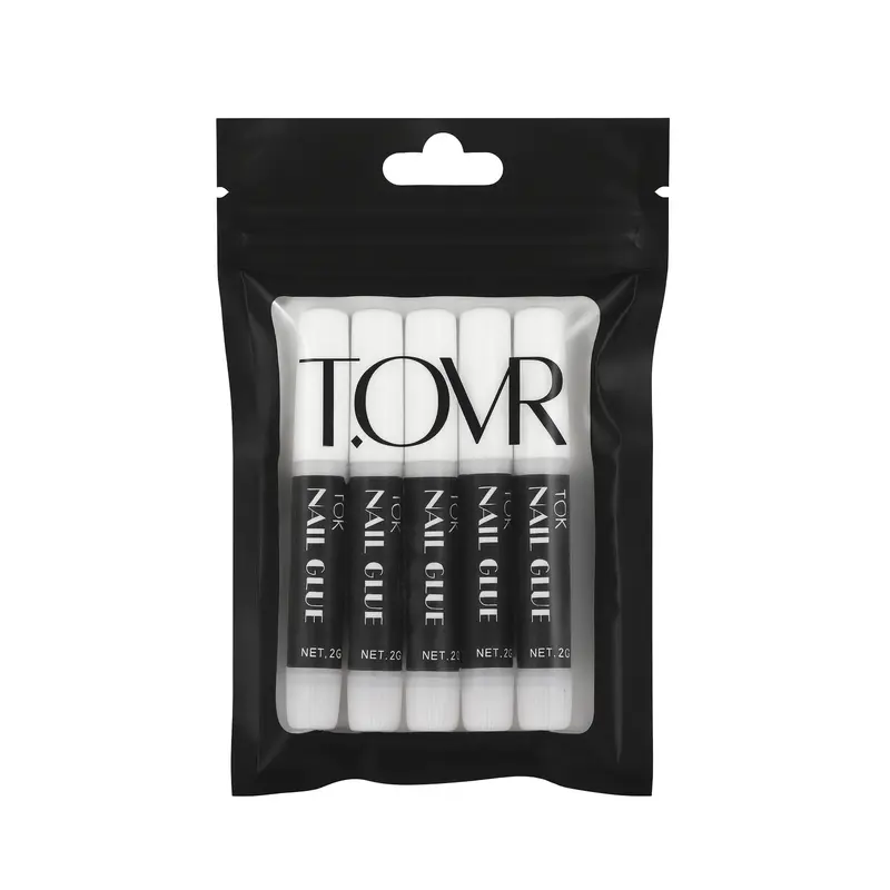 TAKE OVER NAIL & LASH SUPPLIES 5-Pack Multi-Pack Nail Glue Bulk - 20g Bottle, DIY Beauty & Personal Care Accessory