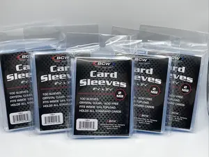 BCW Penny Card Soft Sleeves 5 Packs of 100 for Standard Sized Cards = 500