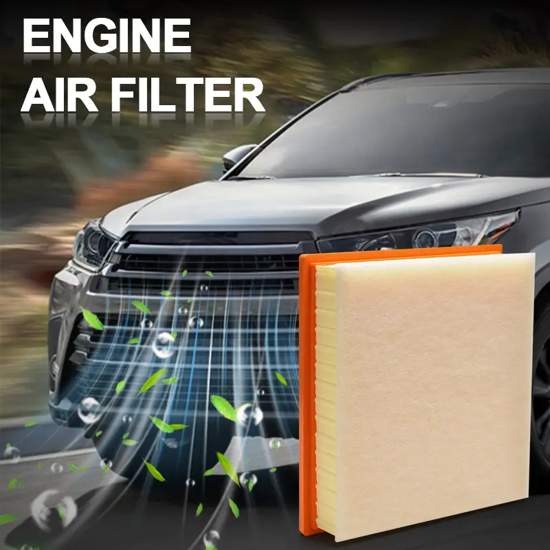 Culmkari Front Mount Square Shape Engine Air Filter (9.5x8.6x2.2", Box Packaging, CA10755, #17801-0P050) Compatible with Toyota, Dodge, Jeep, Lexus Models Including Camry, Highlander, Avalon, Sienna, Durango, Grand Cherokee, ES350, NX300, RX350