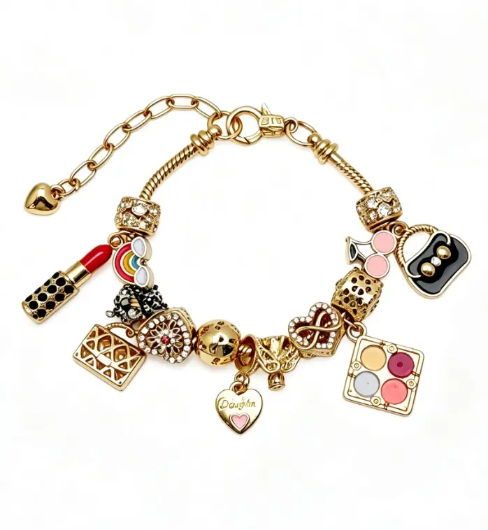 Fashion Charm Bracelet, Personalized Multi-element Pendant Bracelet, Light Luxury Niche Design Hand Jewelry