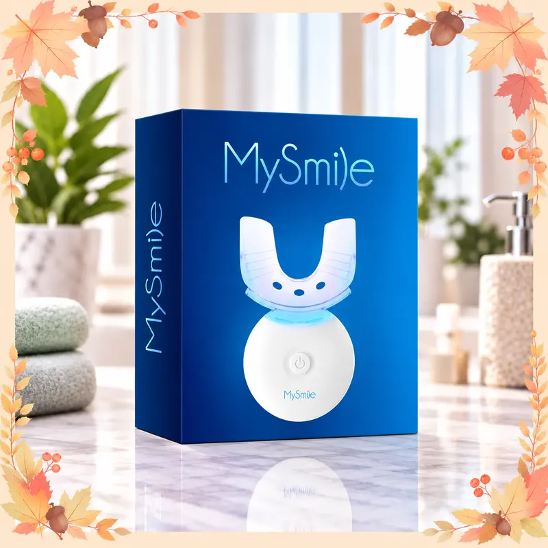 MySmile Replacement LED Light for 5x Teeth Whitening System - Lightweight Battery-Operated Oral Brightening Tool with Batteries, Teeth Whitener, Selfcare Device for Home/Office Use, On-The-Go Whitening, Apply Gel Needs