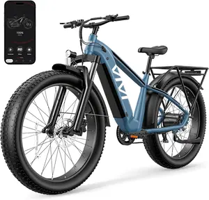 Vivi Electric Bike for Adults or Gifts, 26" x 4.0" Fat Tire  Mountain eBike, 1500W Peak Motor with 25MPH Top e Bike, 48V 15Ah Battery, Smart App Control, 7 Speed, SGS Certified