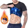 Men's Slim-Fitted Sauna Sweat Shirt - Short-Sleeve Heat-Trapping Athletic Apparel Top, Crewneck Run-to-Gym Male Clothing for Gym Workouts & Daily Casual Use, Athletic Apparel Tops