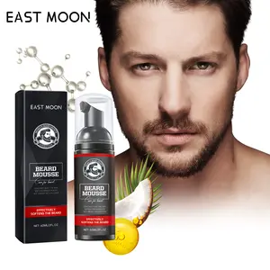 East Moon Facial Hair Cleansing Mousse, Moisturizes And Moisturizes Men's Facial Hair Care Beard   Moisturizing Cleansing Mousse