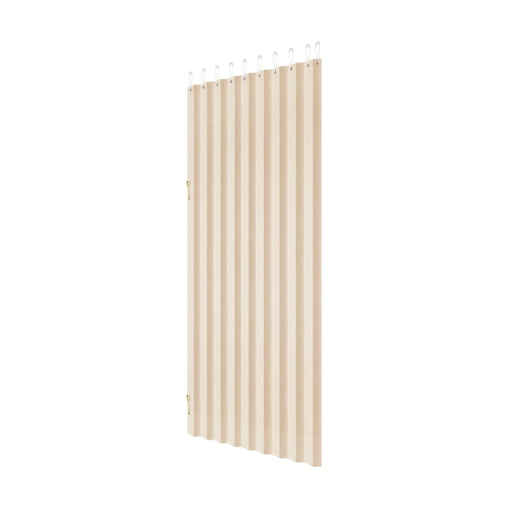 Accordion Door 47x78 inch, Blackout Folding Magnetic Door Curtain, Room Divider for Doorways, Closets, Beige, 1 Panel Default