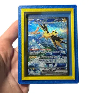 Display Top Loader Frame for Trading Cards and Pokemon – Mix & Match Colors (Fits Standard Toploaders, Custom Made) (NO CARD INCLUDED)