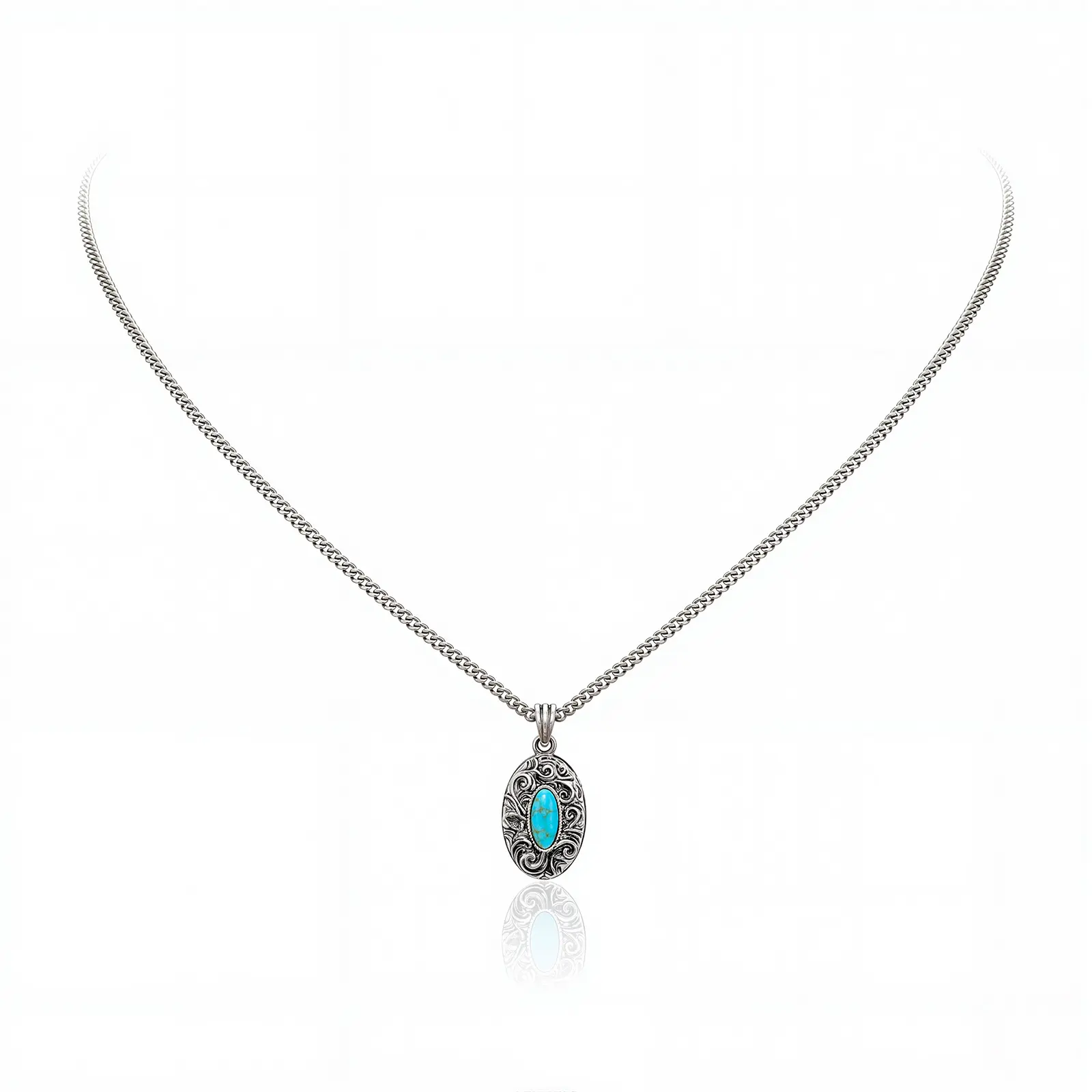 Wrangler Western Pendant Necklace for Women 14K Gold Statement Carvings Turquoise Cowgirl Vintage Jewelry