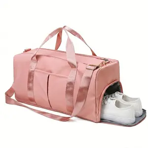 Versatile Gym Bag with Shoe Compartment, Travel Duffel Bag for Weekender, Waterproof Carry on Overnight Bag with Wet Pocket, Multi-functional Hospital Bags for Labor and Delivery