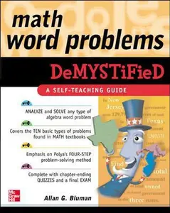 USED-Math Word Problems Demystified by Allan Bluman (Paperback)