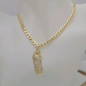 cadena 250 y dije san judas 300 gold plated unisex