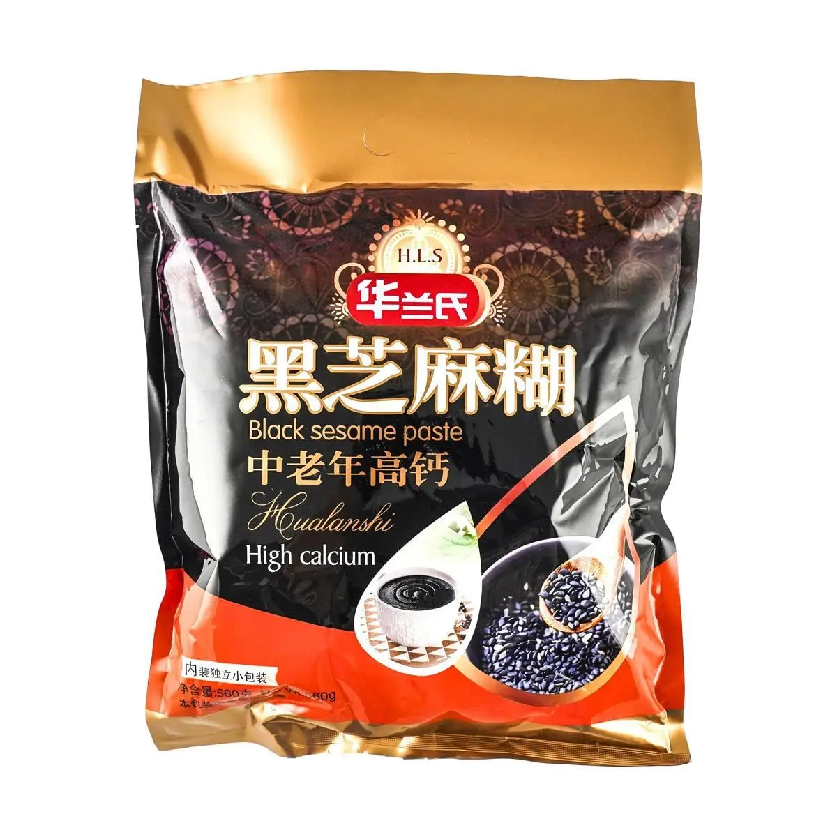 Hualanshi Black Sesame Cereal for Seniors - High Calcium, 560g Nutritious Breakfast Drink