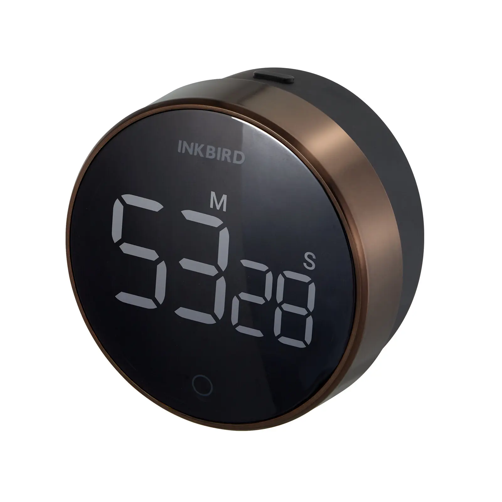 INKBIRD IDT-01 Silver Digital Magnetic Kitchen Timer - Digital Adjustable Timer with Rotate to Set Time, Alarm Sound, Silent Mode, Intelligent Reminder, Rubber-Silicone-Glass Build, Steady Nonslip Base, Single Unit Kitchen Utensil Gadget for Cooking