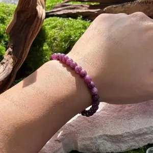 6mm Garnet January Birthstone Bracelet, Wrist Rosary for Root Chakra