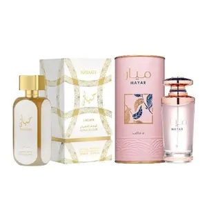 2 Pack of Hayaati Gold Elixir Eau De Parfum and Mayar EDP Perfume By Lattafa Spray for Unisex, 3.4 Ounce parfum spray