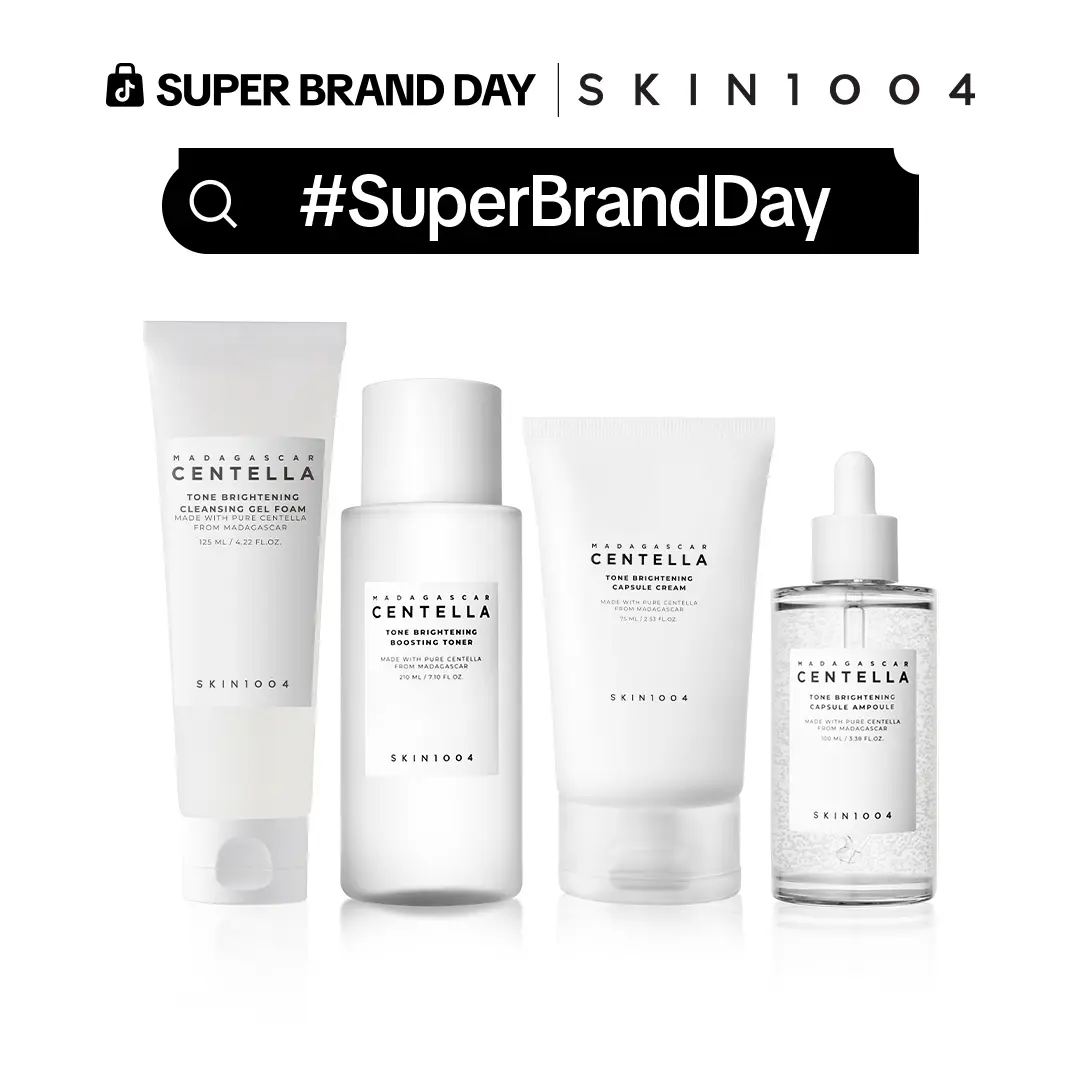 [SKIN1004 Official Shop] Tone Brightening Set | Gel Foam + Toner + Niacinamide Ampoule + Cream , Reduces dark spots