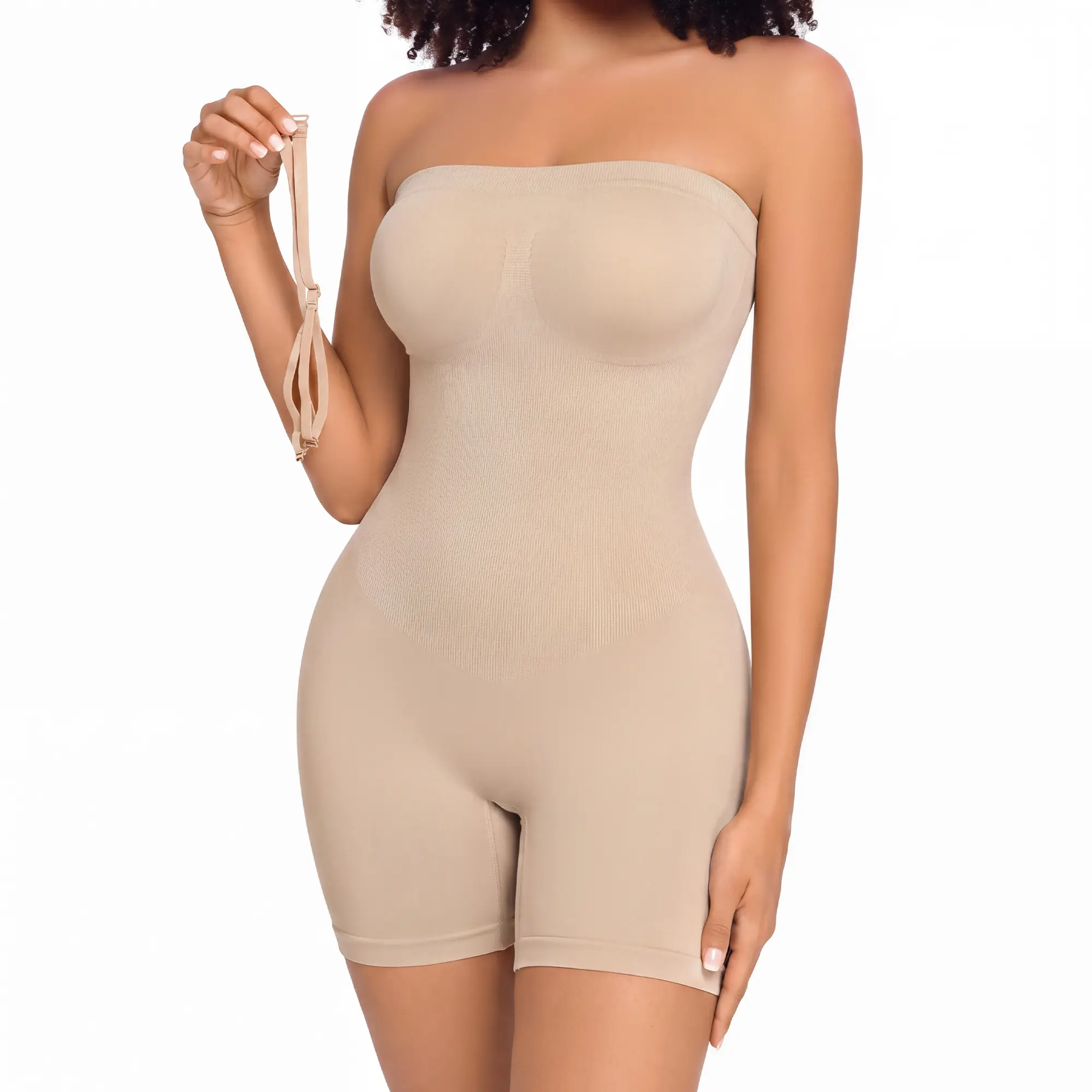 OYV Women's Seamless Removable Strapless Bodysuits For Women's Yoga Rompers