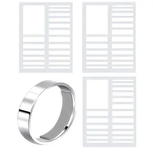 3 Pieces Acrylic Clear Ring Interior Stickers, Adjustable Ring Regulator with No-Trace Design, Elastic Cushioning for Slip Resistance