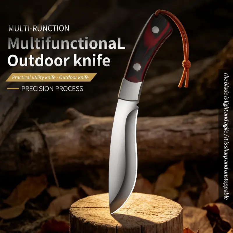 Razor-Sharp Fixed Blade Carving Knife - 30Cr13 Stainless Steel, Mirror Polish, 99g Lightweight, G10 Handle, Portable Camping & Outdoor Kitchen Tool for BBQ,,damascus,household,chef,scale,high,metal,edc,rainbow,carbon,straight