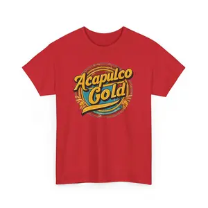 Acapulco Gold - Unique Cannabis Strain Graphic T-Shirt - 100% US Cotton, Unisex, Multiple Colors & Sizes