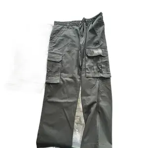 Shaka Wear Twill Cargo Logo Pants - Heavyweight Cotton and Polyester, 285gsm, 8.5oz yd², Velcro Flap Side & Back Pockets, Regular Cut Straight Leg - Menswear, Streetwear