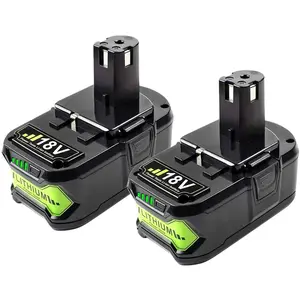 POWTREE 7.0Ah 18V 2Pack Replacement for Ryobi 18V Battery ONE+ Plus Li-ion P108 P102 P103 P104 P105 P107 P109 P122 PBP005 RB18L50 Cordless Power Tools with LED Indicator