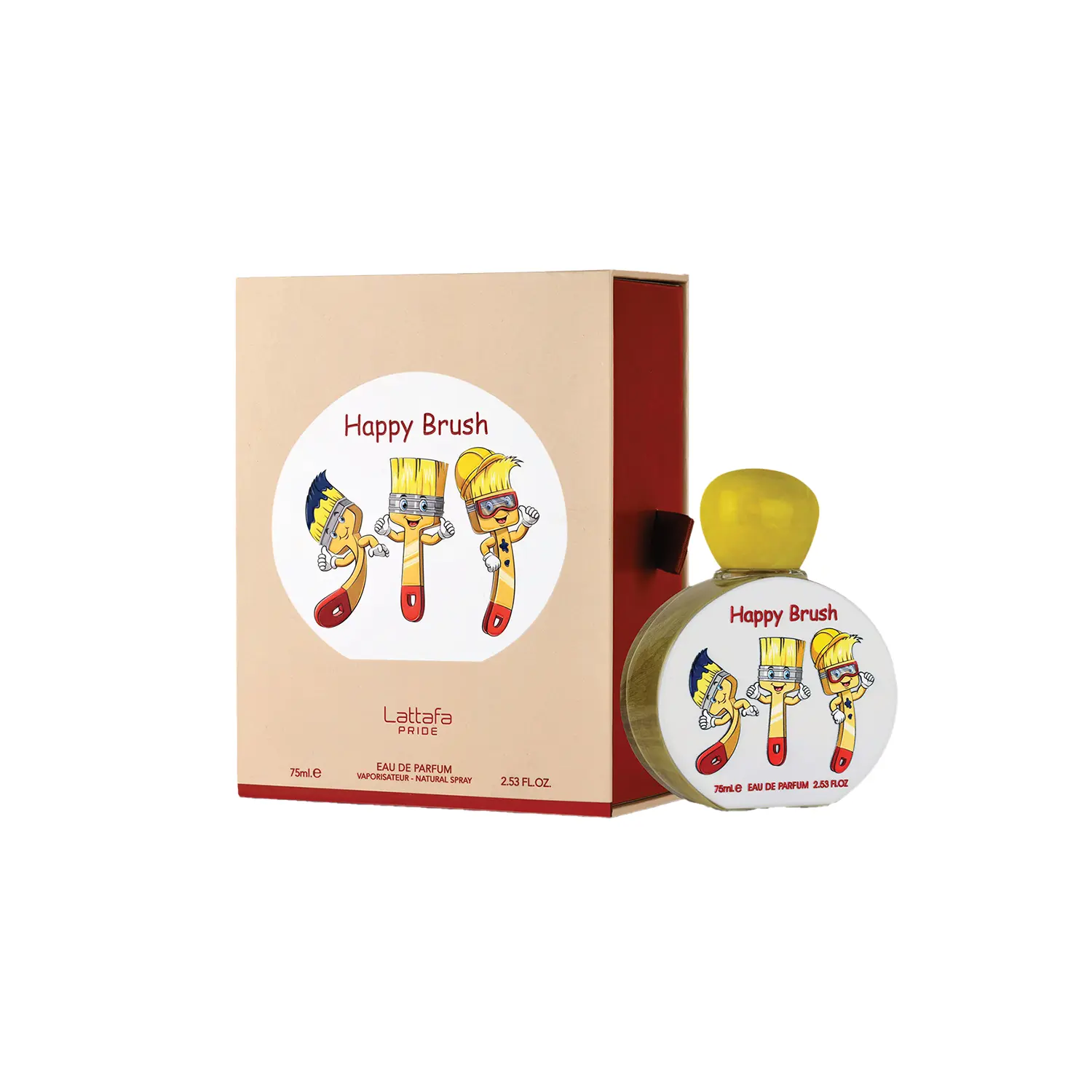 Lattafa Pride Happy Brush for Unisex Eau de Parfum Spray,  2.5 Ounce
