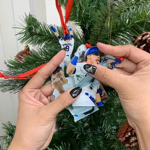 Your Fav Baseball Player Ornament, Baseball KH Fan Christmas Hanging Ornament