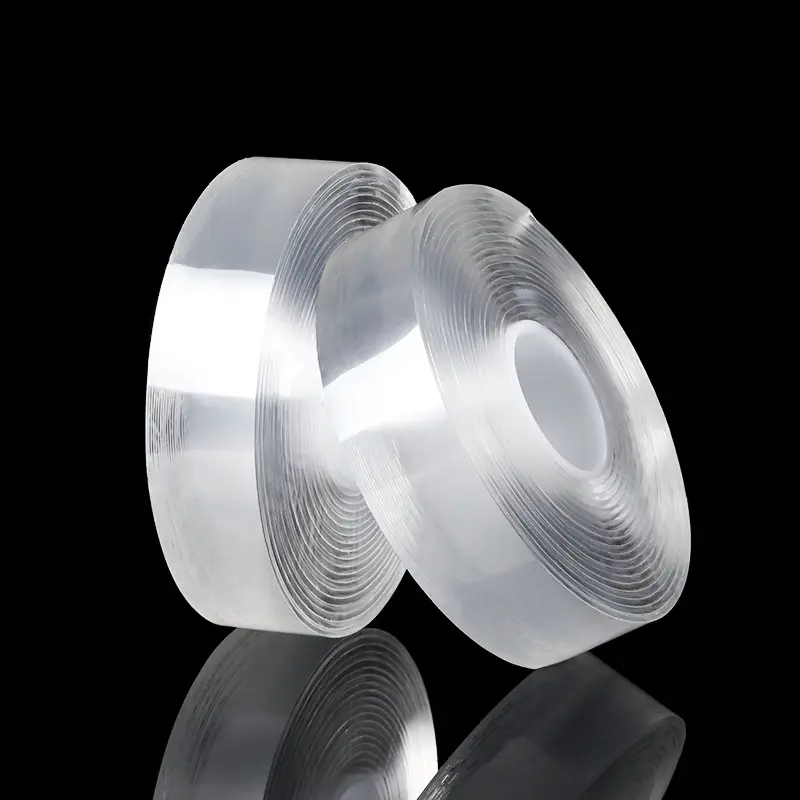Transparent Magic Nano Mounting Tape, Highly Elastic Strong Adhesive Strip, Peel-and-Stick Residue-Free Multifunctional Fastener for Kitchen and Bathroom Storage Modification