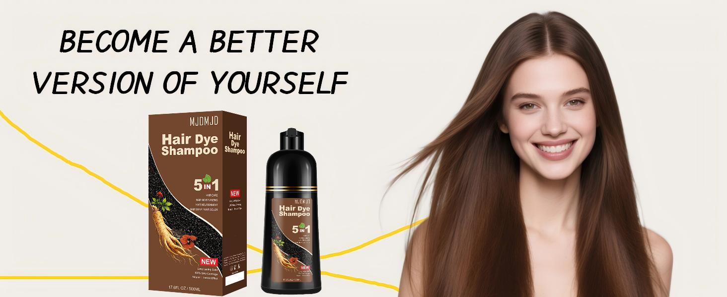 MJDMJD Blonde Brown 5 in 1 Hair Dye Shampoo - Natural Ingredients Can cover gray hairs, Contains Ginseng Extract, Natural Hair coloring, Plant Hair Care,500ml 613 honey blonde silver dye wine sweet mint adore kit kids braider MJDMJD Blonde Brown 5 in 1 Hair Dye Shampoo - Natural Ingredients Can cover gray hairs, Contains Ginseng Extract, Natural Hair coloring, Plant Hair Care,500ml 613 honey blonde silver dye wine sweet mint adore kit kids braider