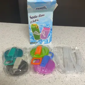 Summervibes DIPESI 4-Pack BPA-Free Soda Can Lids with Straw - Reusable Lids for Seltzer, Juice & Beverage, Silicone Straws Included Drink Covers Children's Day summerwins,summerwins,dorm essentials,home decor,home essentials,camping essentials