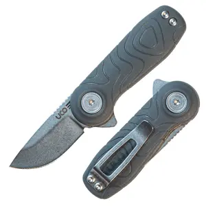 Tinkham Everyday Carry Folding Knife 1.5" D2 Steel Blade with Liner Lock, Glass-Reinforced Nylon Handle, Compact and Lightweight Design