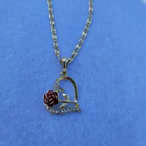 Heart with rose Necklace Heart with rose Necklace