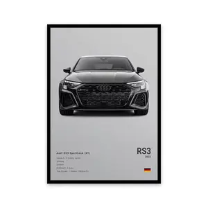 Audi RS3 poster, home decoration Gift Room