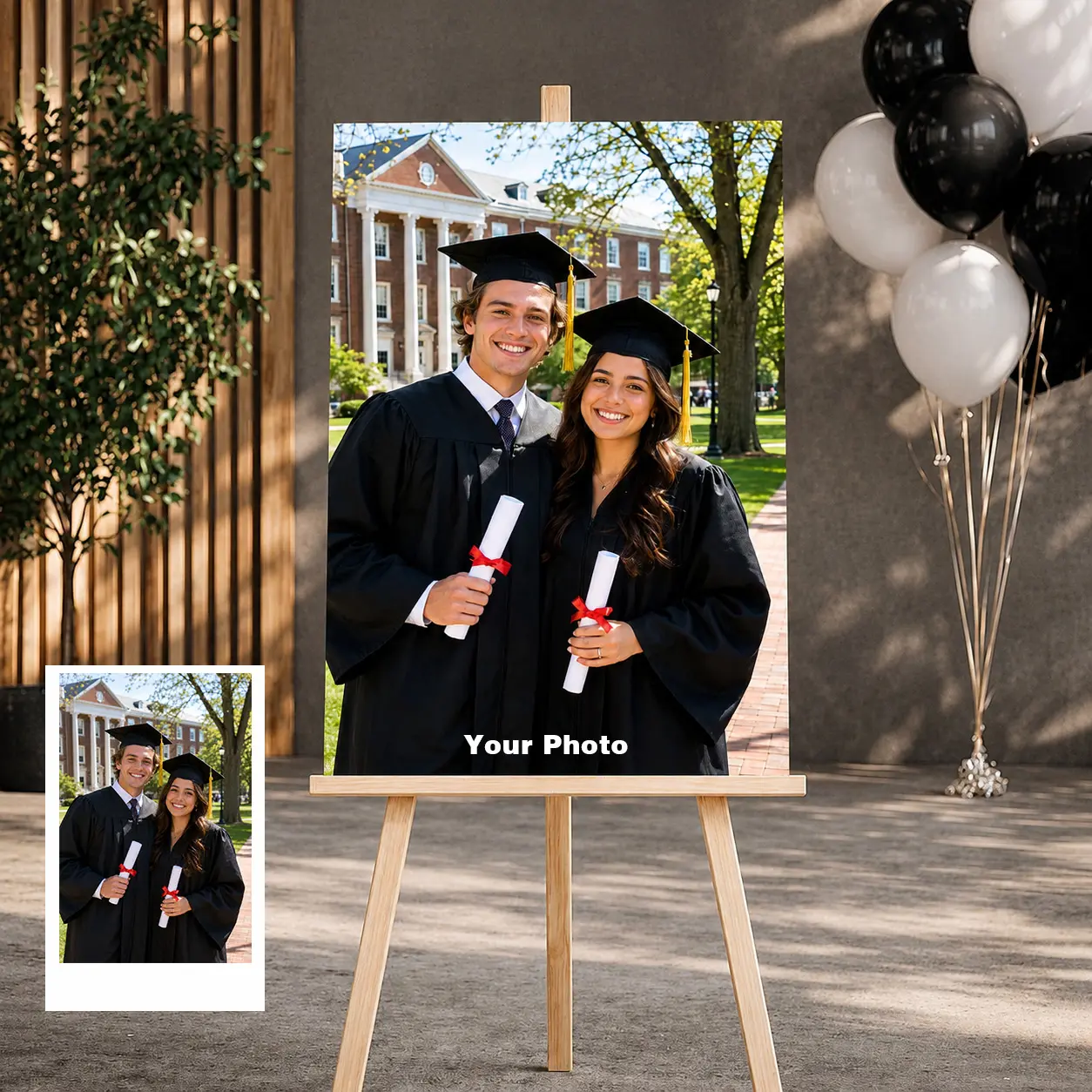 Custom Graduation Photo Welcome Canvas Poster, Class of 2026, Graduation Prom Party, Custom Photo To Canvas, Personalized Poster, Perfect Graduation Gift For Your Friend