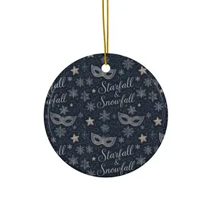 ACOTAR Starfall & Snowfall Ceramic Ornament Rhysand and Feyre Velaris Christmas Ornament SJM Fan Gift Night Court Decor Holiday Gift Vibrant Glossy Finish