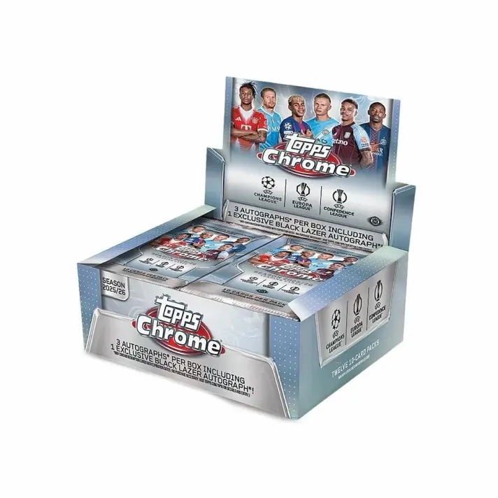 2025/26 Topps Chrome UEFA Club Competitions Soccer Hobby Jumbo Box