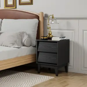 ARCH 2 Set Nightstands Features Vintage-style and Bevel Design, Made of MDF, Mid Century Modern Nightstand, Night Stand for Bedroom