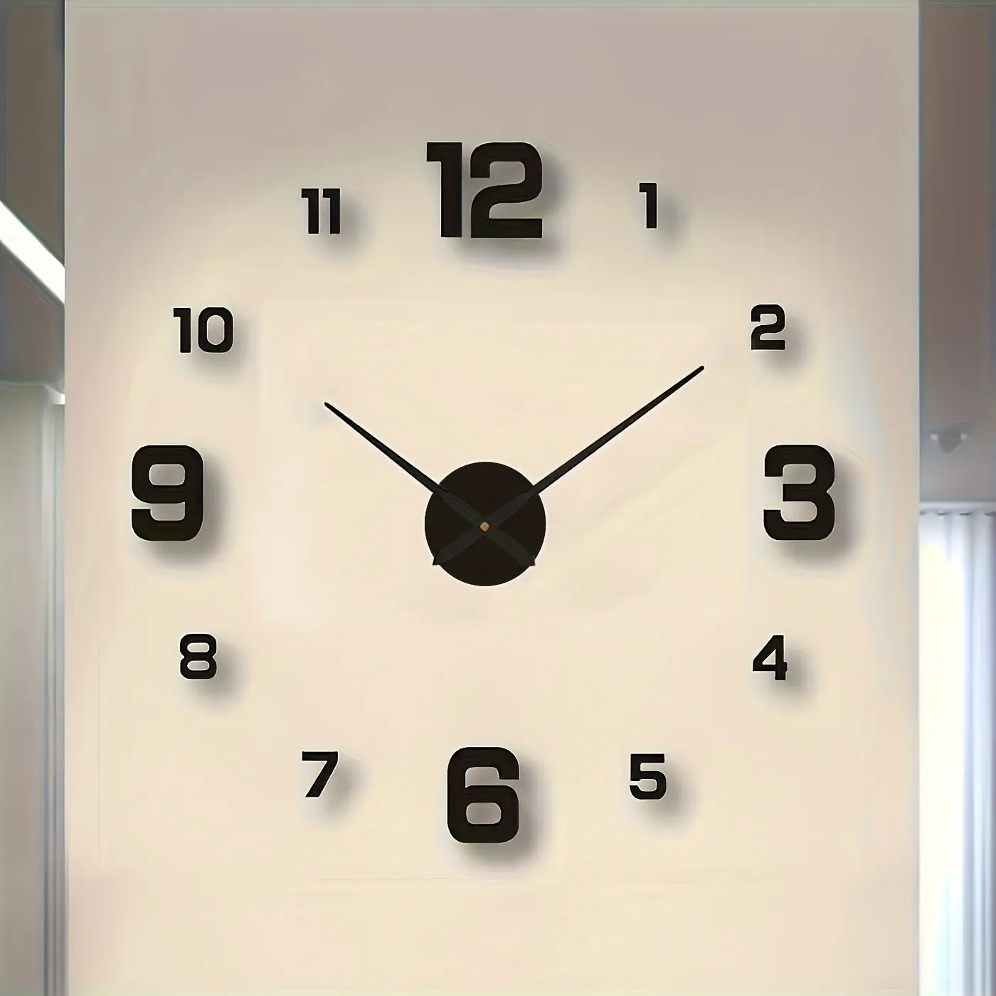Modern Nordic Style Wall Clock, DIY Acrylic Creative Timepiece, Silent Wall Mount Clock, Living Room Bedroom Decor, Glow-In-Dark Feature, Analog Clock