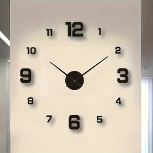 Modern Nordic Style Wall Clock, DIY Acrylic Creative Timepiece, Silent Wall Mount Clock, Living Room Bedroom Decor, Glow-In-Dark Feature