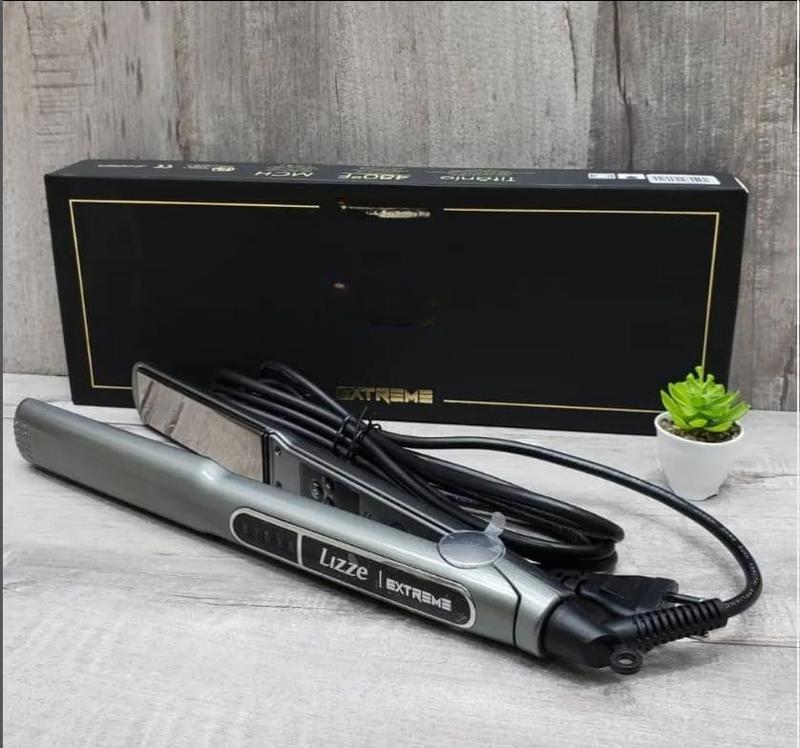 Lizze Extreme Professional Hair Straightener | Original Nano Titanium Technology Straightens Dry, Frizzy Hair Curls | 250 Deg. C. (480'f) - 110 Volts