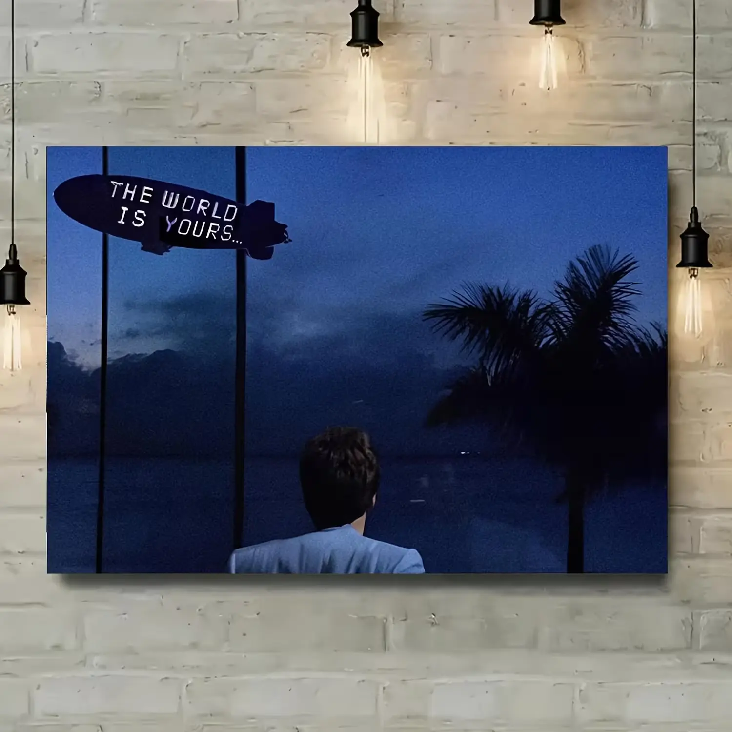 Scarface "The World Is Yours" Statue Art Poster - Inspirational Gangster Decor